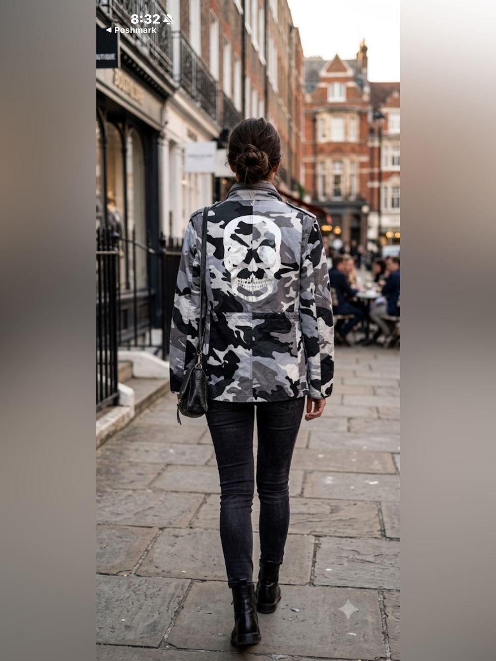 NWT Zadig and Voltaire Utility Jacket Camouflage Skull Size M (3 available!)